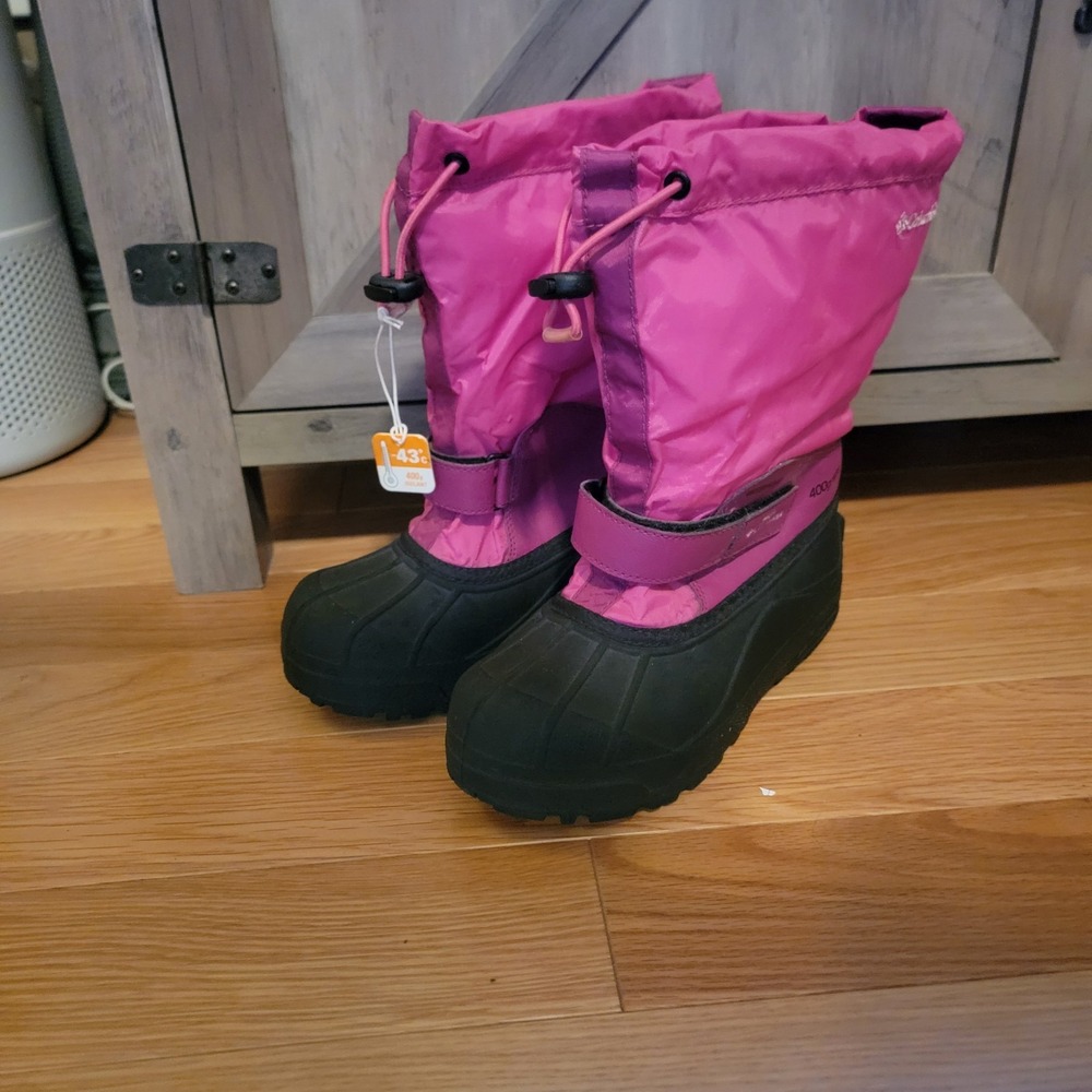 Columbia‎ Powderbug Forty Youth Pink Waterproof Winter Kids Boots size 3 NWT